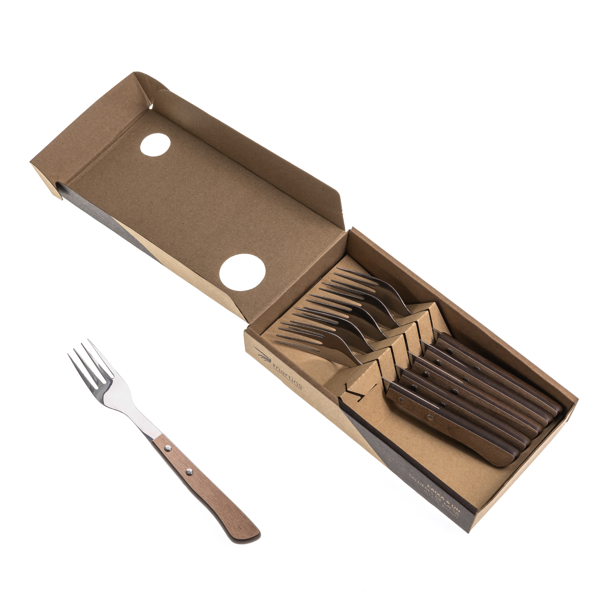 10 garfo de mesa Contrastes “NOGUEIRA” – Conjunto de 6 UN